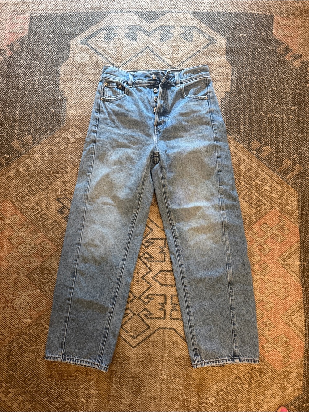 Madewell Pierced Barrel-leg Jeans in Rockcastle Wash